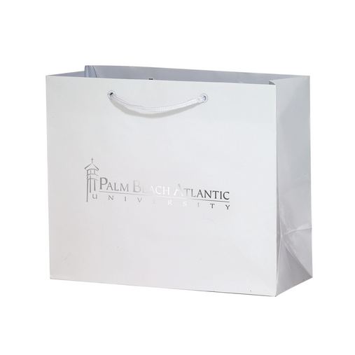 Custom Printed Matte Laminated Euro Tote Bag w/Macrame Rope Handles (9"x3"x7") - Foil Stamp - 2ML937-FS